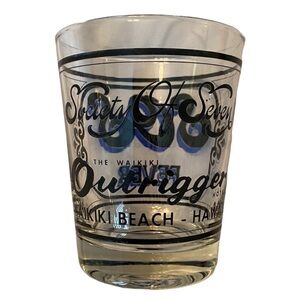 𝅺vtg 70’s Society of Seven (SOS) Waikiki Outrigger Hotel Cocktail Glass